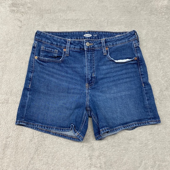 Old Navy Pants - Old Navy Shorts Womens 12 Jean Blue OG Short High Rise Denim Medium Wash